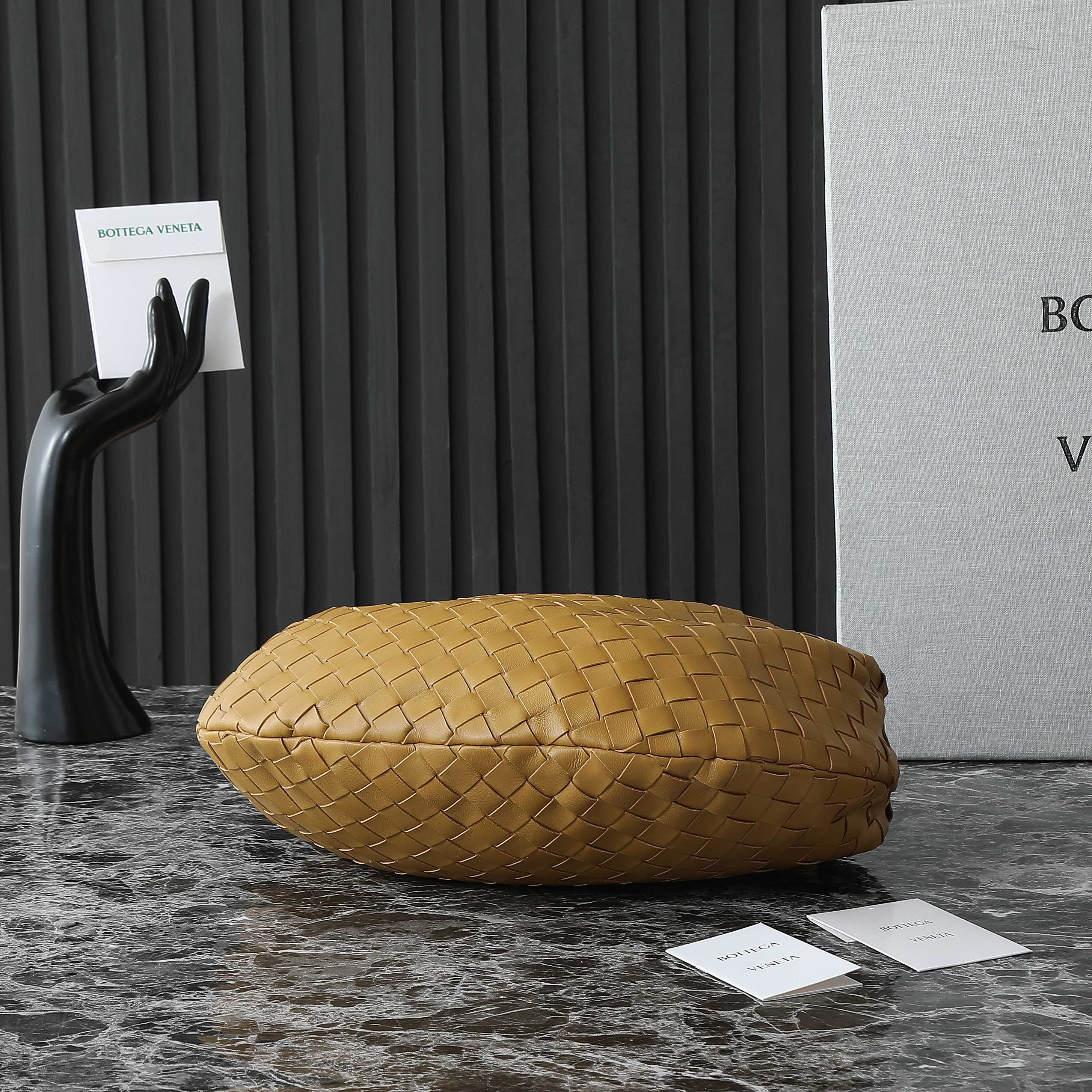 BOTTEGA VENETA 25S MINI JODIE 36 IN WARM BRONZE CALFSKIN GOLD HARDWARE