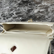 BOTTEGA VENETA 25S ANDIAMO POUCH 19 IN IVORY CALFSKIN GOLD HARDWARE