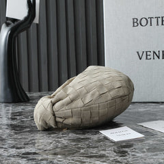 BOTTEGA VENETA 25S MINI JODIE 28 IN MUTED TAUPE SUEDE GOLD HARDWARE