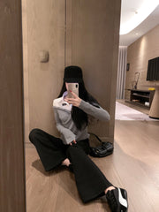 MIUMIU TWO-PIECE COLLARED KNIT SET STYLE 445