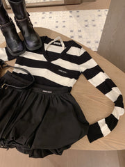 MIUMIU TOP AND SKIRT SET STYLE 444