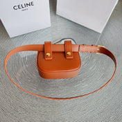 CL BELT BAG TRIOMPHE 25 MM BELT TRIOMPHE ORANGE CALFSKIN GOLD HARDWARE