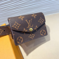 LV Daily Multi Pocket 30mm Belt Bag Brown Leather