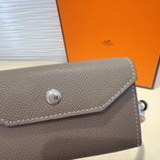 HM KELLY POCKET 18MM BELT CHOCOLATE BROWN LEATHER SILVER HARDWARE