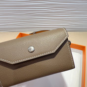 HM KELLY DARK BROWN POCKET 18MM BELT LEATHER SILVER HARDWARE