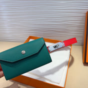 HM KELLY TEAL GREEN POCKET 18MM BELT CHERRY RED LEATHER SILVER HARDWARE