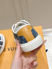 LV LAGOON SNEAKER IN DENIM BLUE MONOGRAM WITH BUCKLE