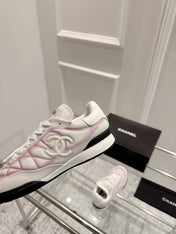 CASUAL SNEAKER IN WHITE AND PURPLE CALFSKIN