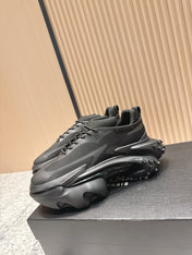 BALMAIN 26S SNEAKERS 60 MM IN BLACK CALFSKIN