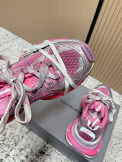 BALENCIAGA 25S 3XL SNEAKERS IN PINK MESH MIX GREY PU LEATHER
