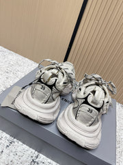 BALENCIAGA 25S 3XL SNEAKERS IN LIGHT TAUPE MIX BLACK PU LEATHER