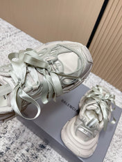 BALENCIAGA 25S 3XL SNEAKERS IN TAUPE GRAY PU LEATHER