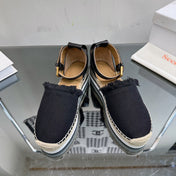 SEE BY ESPADRILLES SANDAL IN BLACK FABRIC AND CALFSKIN