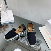 SEE BY ESPADRILLES SANDAL IN BLACK FABRIC AND CALFSKIN