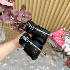 DG 100MM IN BLACK SATIN MULES