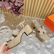 JAM 30 SANDAL IN TORTILLA BROWN VELVET