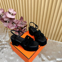 JAM 30 SANDAL IN BLACK VELVET