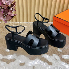 JAM 30 SANDAL IN BLACK CALFSKIN