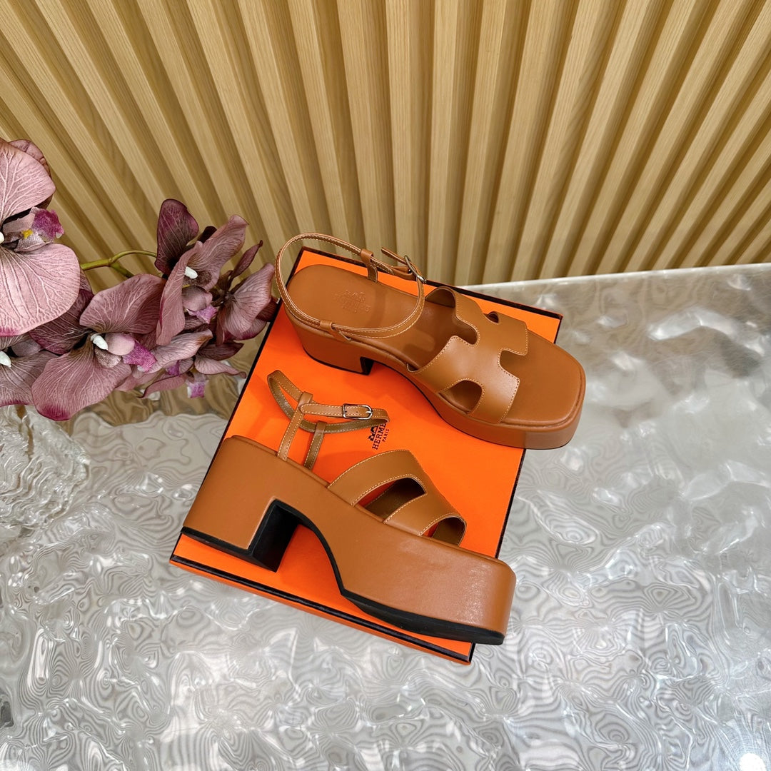 JAM 30 SANDAL IN BRONZE BROWN CALFSKIN