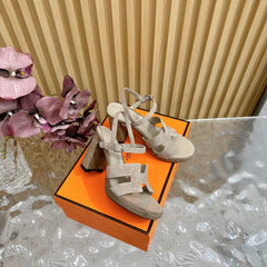 JAZZ 90 SANDAL IN PASTEL GRAY SUEDE