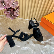 JAZZ 90 SANDAL IN BLACK SUEDE