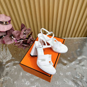 JAZZ 90 SANDAL IN WHITE CALFSKIN