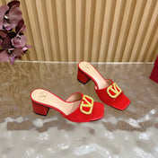 VALENTINO 25S HIGH-HEEL MULES 60 MM IN RED VELVET AND CALFSKIN WITH GOLD HARDWARE