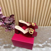 VALENTINO 25S HIGH-HEEL MULES 60 MM IN DARK RED VELVET AND CALFSKIN WITH GOLD HARDWARE