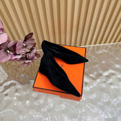 HM 25S HIGH-HEEL WEDGE SHOES 50 MM IN BLACK SUEDE