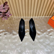 HM 25S HIGH-HEEL WEDGE SHOES 50 MM IN BLACK SUEDE