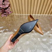 HM 25S HIGH-HEEL WEDGE SHOES 50 MM IN BROWN LAMBSKIN