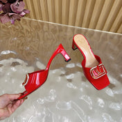 VALENTINO 25S HIGH-HEEL MULES 60 MM IN RED PATENT CALFSKIN WITH CRYSTAL-EMBELLISHED STRAP