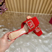 VALENTINO 25S HIGH-HEEL MULES 60 MM IN RED PATENT CALFSKIN WITH CRYSTAL-EMBELLISHED STRAP