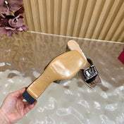 VALENTINO 25S HIGH-HEEL MULES 60 MM IN METALLIC SILVER PATENT CALFSKIN WITH CRYSTAL-EMBELLISHED STRAP