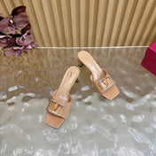 VALENTINO 25S HIGH-HEEL MULES 60 MM IN WARM BEIGE PATENT CALFSKIN WITH CRYSTAL-EMBELLISHED STRAP