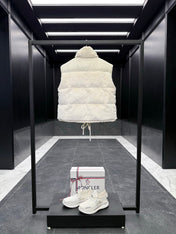 MONCLER 25S DOWN PUFFER VEST IN WHITE 013