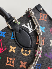 ONTHEGO EAST WEST BAG 25 IN COLORFUL MONOGRAM PATTERN CANVAS