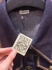 LOEWE SLEEVELESS TOP & DENIM SHORTS SET STYLE 71