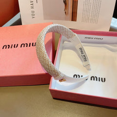 HEADBAND IN WHITE TWEED AND SILK 262050