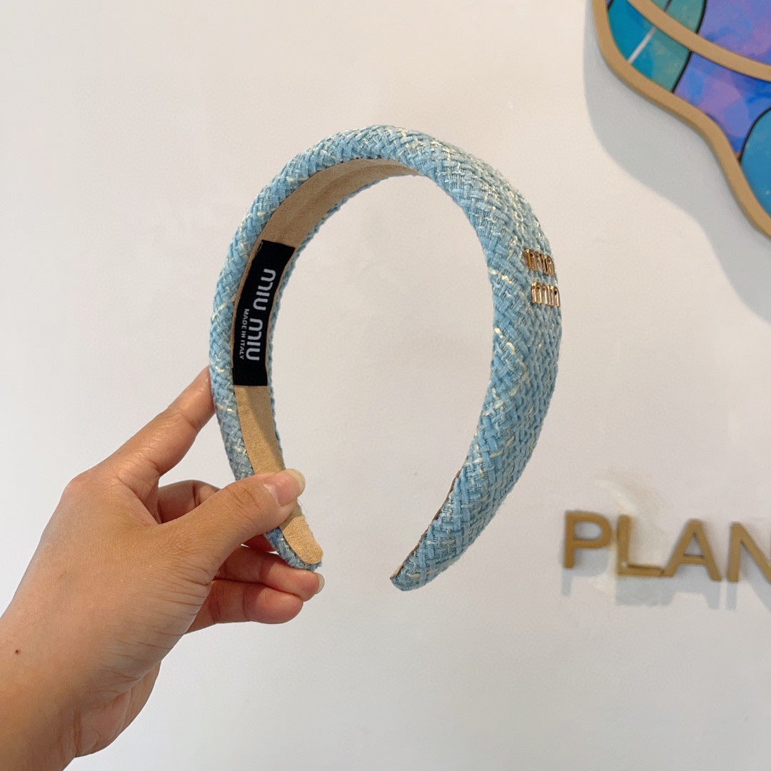 SIMPLE HAIRBAND IN SKY BLUE TWEED 282731