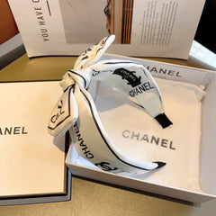 WHITE MIX BLACK SILK HAIRBAND 358256