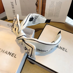 WHITE MIX BLACK SILK HAIRBAND 358256