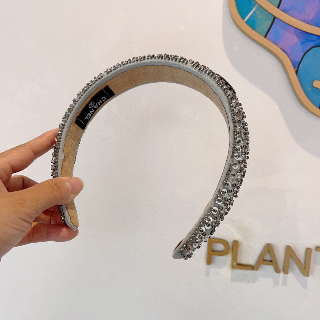 SILVER FABRIC WITH SEQUINS HAIRBAND 412428