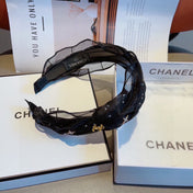 BLACK VOILE FABRIC HAIRBAND 417294