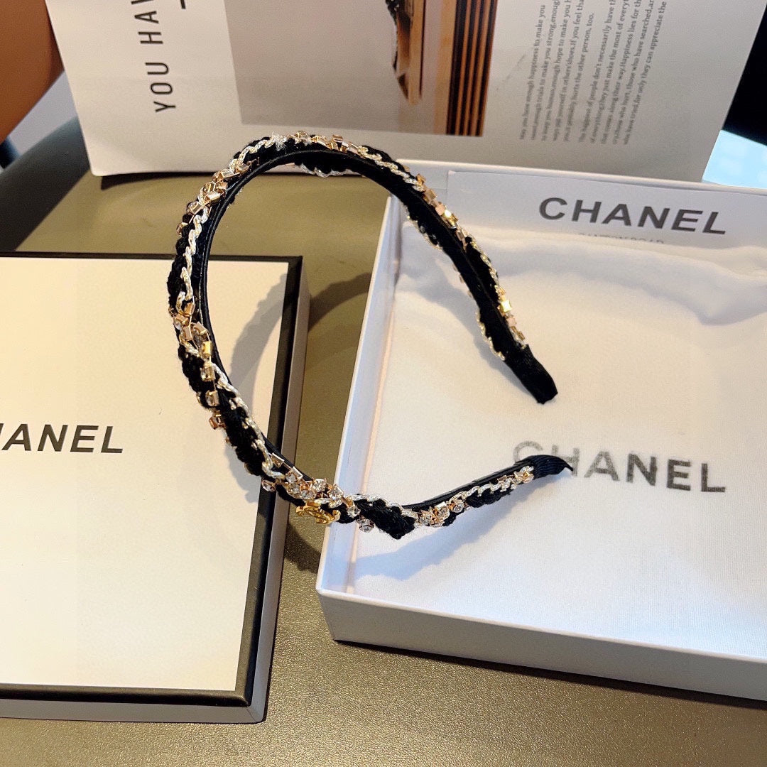 BLACK FABRIC WITH CRYSTAL HAIRBAND 417312