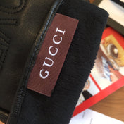 TOUCHSCREEN LAMBSKIN GLOVES BLACK WITH WOOL LINING 409346