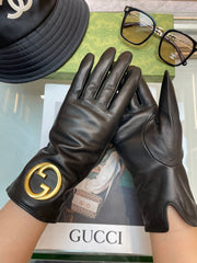 GLOVES IN BLACK SHEEPSKIN WITH CASHMERE LINING 432595