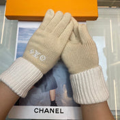 GLOVES IN WHEAT TAN MIX WHITE WOOL 458572