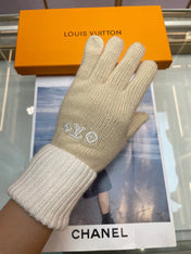 GLOVES IN WHEAT TAN MIX WHITE WOOL 458572