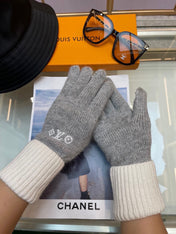 GLOVES IN DOVE GRAY MIX WHITE WOOL 458573